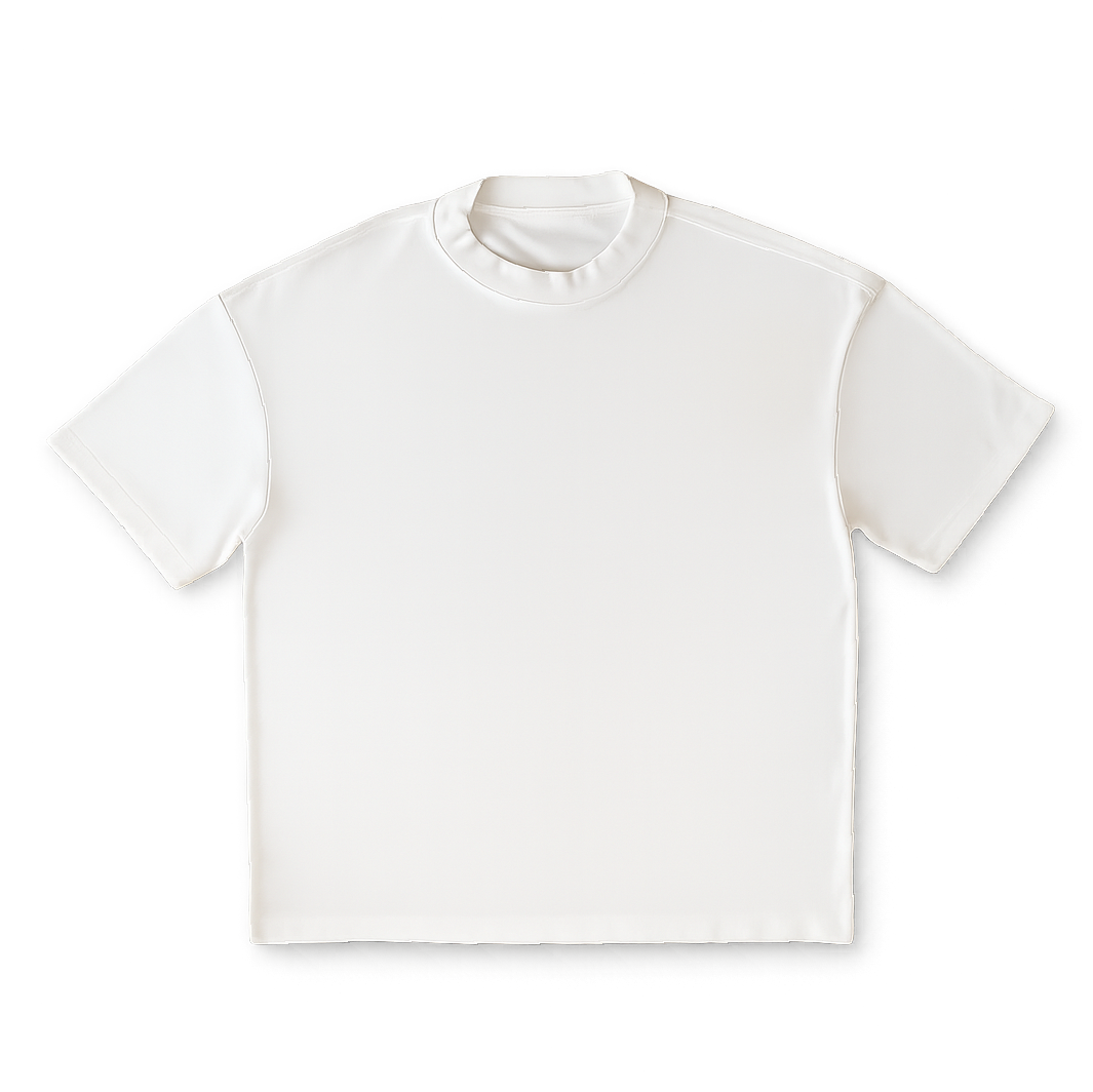 White t-shirt on a transparent background